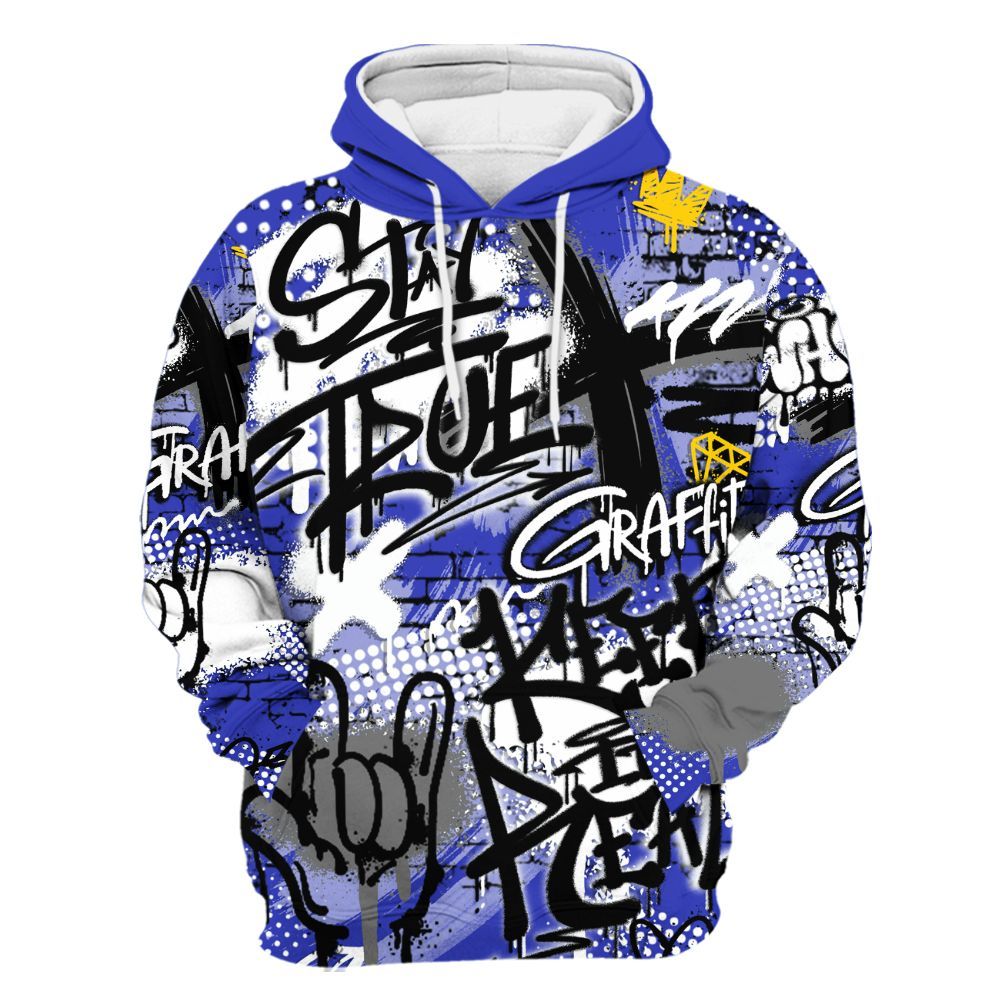 Hoodie To Match Retro Black Concord 12s - True It Real Graffiti Streetwear All Over Print