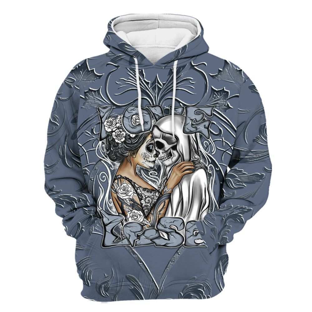 Hoodie To Match Low Diffused Blue 11s - Loves Lose Gothic All Over Print