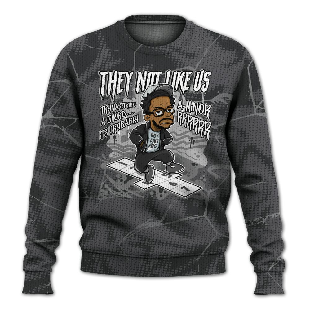 Knitted Sweater To Match White Thunder 4s - Hopscotch Dislike Us Graphic Crack