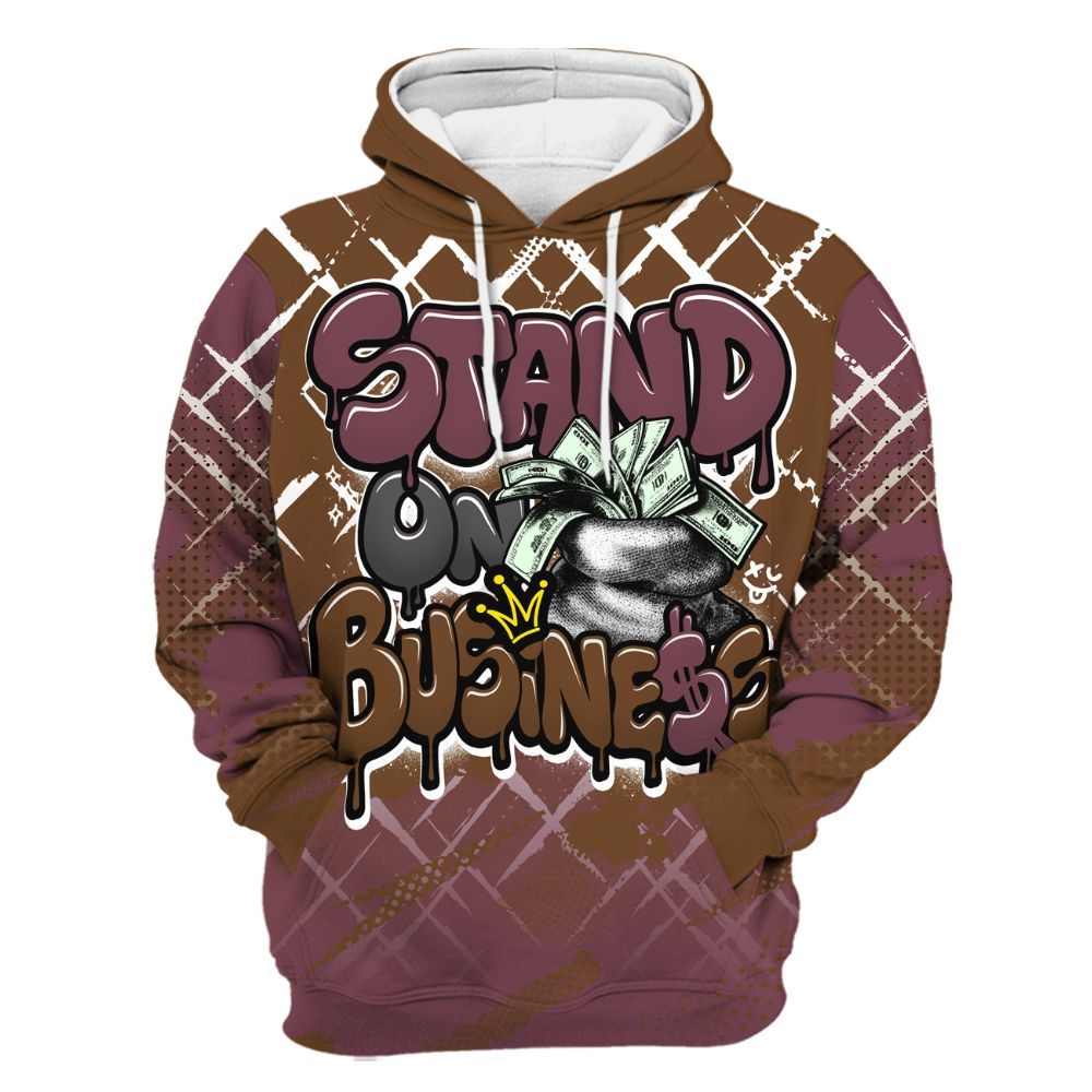 Hoodie To Match Archaeo Brown 3s - Halftone Stand Business Dripping All Over Print