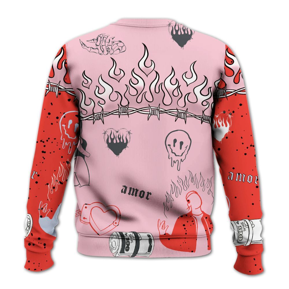 Sweatshirt To Match Retro Awake Arctic Pink - Snake Trust No One All Over Print