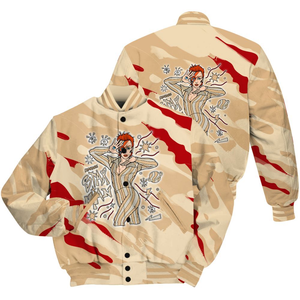Varsity Jacket To Match Dunk Low Strawberry Waffle Shirt - Starmans Graphics Colored All Over Print