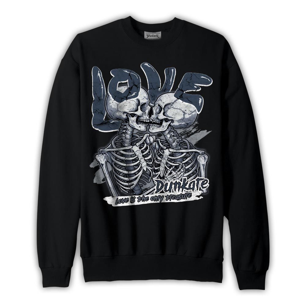 Sweatshirt To match Low Diffused Blue 11s Sweatshirt - Skull Love Graphic