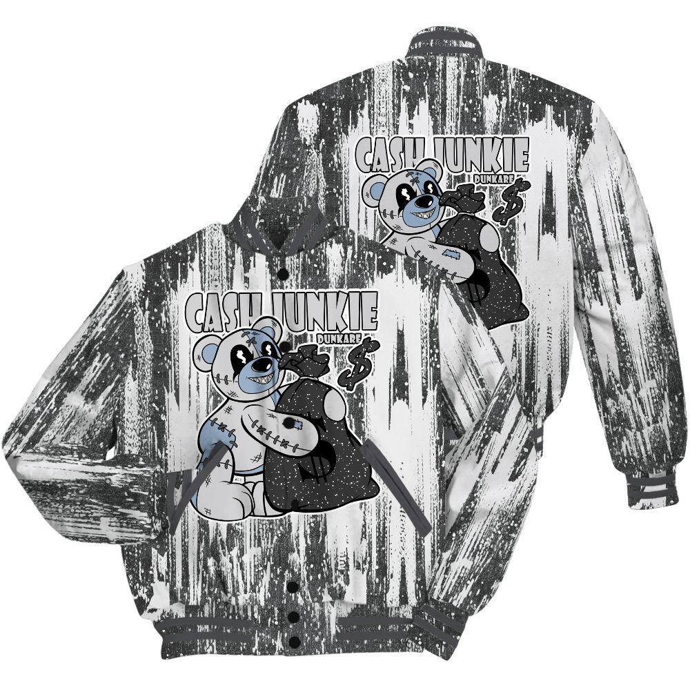 Varsity Jacket To Match Reverse Black White 6s Shirt - Cashs Junkie Bear Glitch Art All Over Print