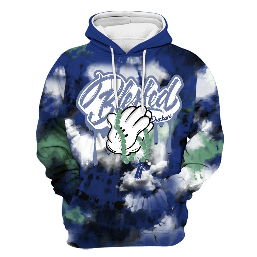Hoodie To Match Dunk Low Tennis Classic - God Blessed Tie Dye All Over Print