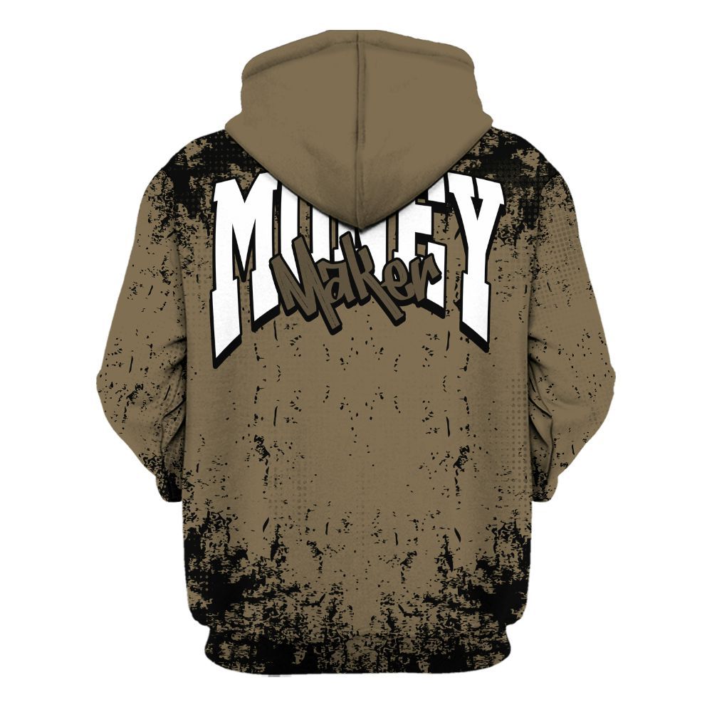 Hoodie To Match Olive 9s - Move In Silence Money Street Retro All Over Print