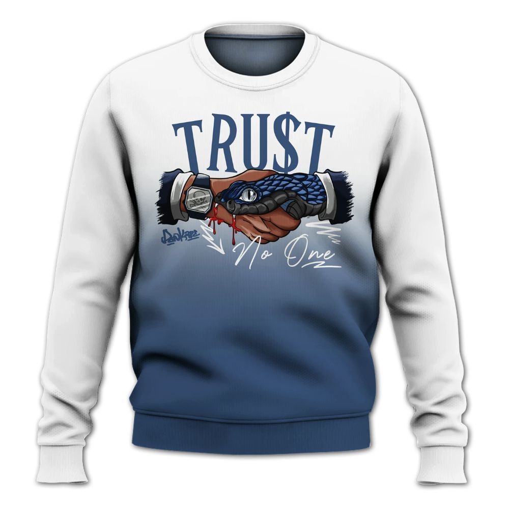 Sweatshirt To Match Midnight Navy 4s - Snake Trust No One Drip All Over Print