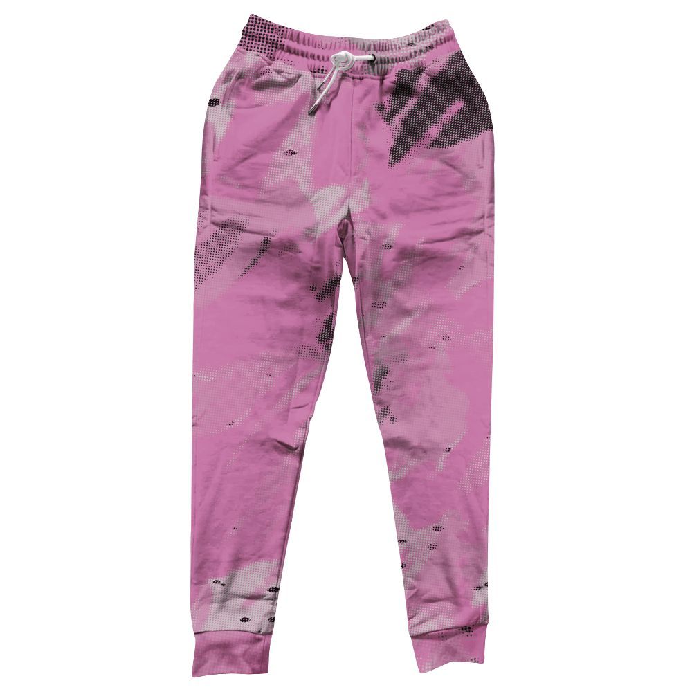 Sweatpant To Match Neutral Grey Black White Orchid 4s - Abstract Halftone Graphic All Over Print