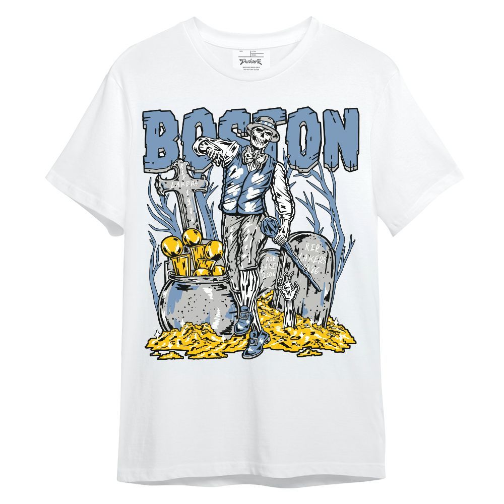 Shirt To Match University Blue 4s - Goldrush Skeleton Unisex Shirt