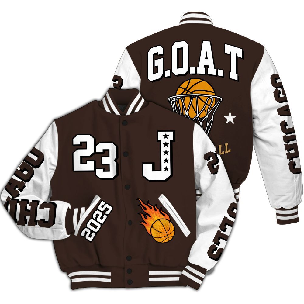 Varsity Jacket To Match 2025 Retro Earth 5s - Chicago 23 Basketball All Over Print