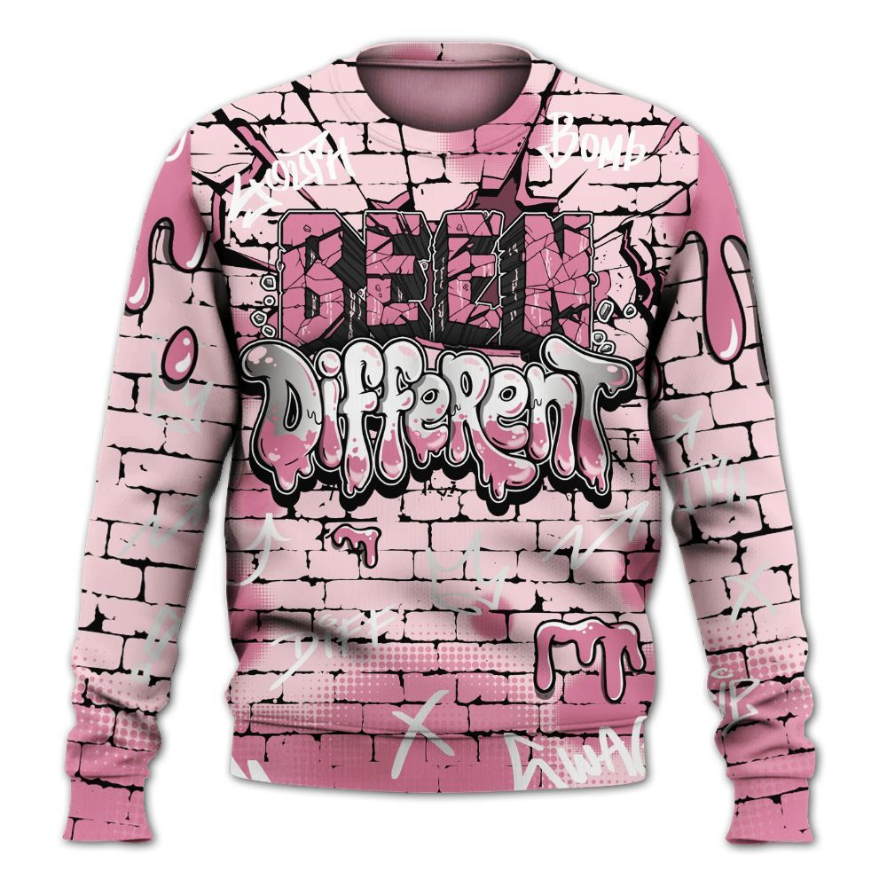 Sweatshirt To Match GS Pearl Pink 12s Shirt, Been Different All Over Print