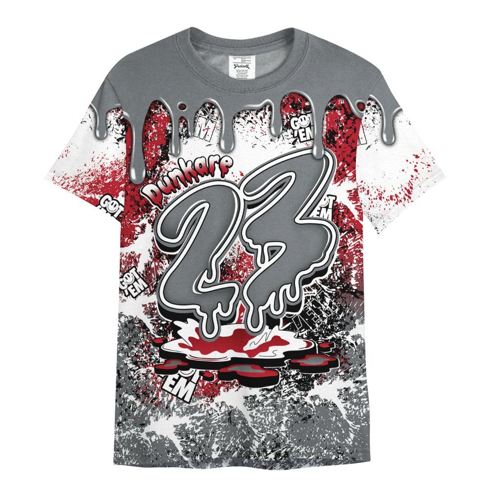 Shirt To Match Retro Fire Red 9s - Dripping 23 Drip All Over Print