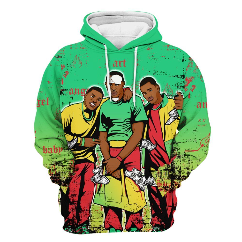 Hoodie To Match Ja 3 Jurassic Park Explorer - Paid In Full Money All Over Print