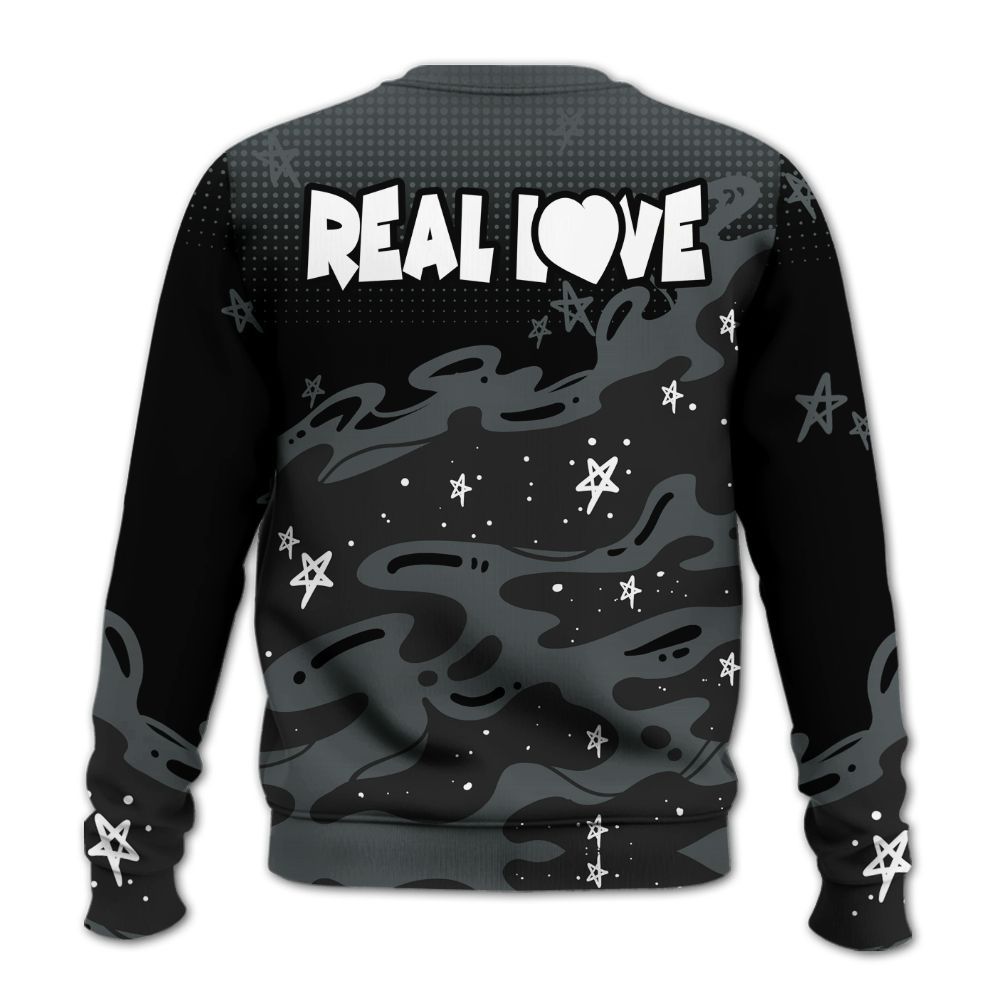 Sweatshirt To Match Black RM Nigel Sylvester 4s - Sincere Fondness Bear Stars All Over Print