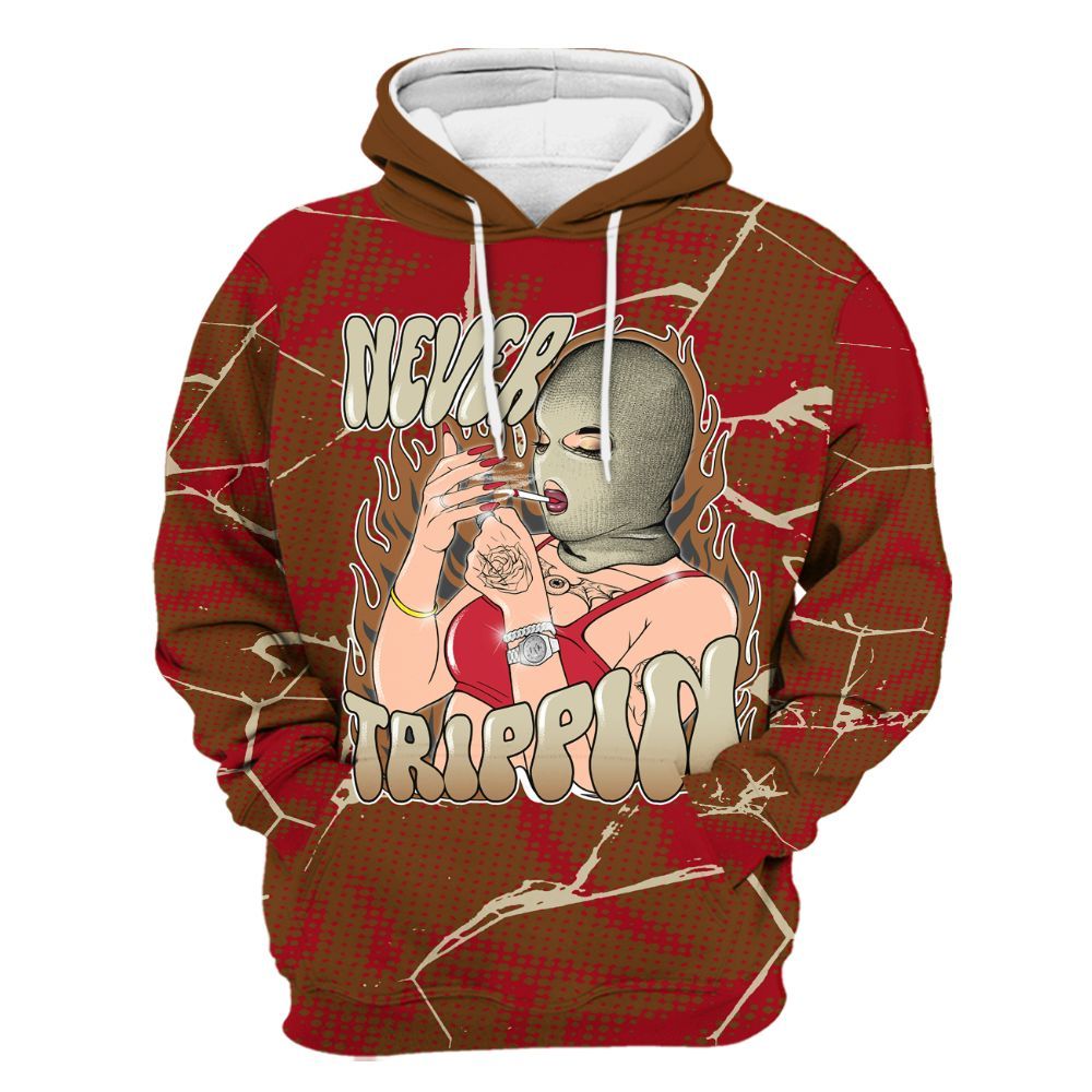 Hoodie To Match Archaeo Brown 5s - Ne'er Trippin' Unique Crack All Over Print
