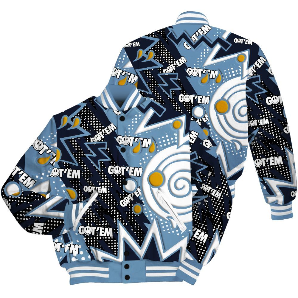 Varsity Jacket To Match High OG First In Flight 1s - Retro Vintage 90s All Over Print