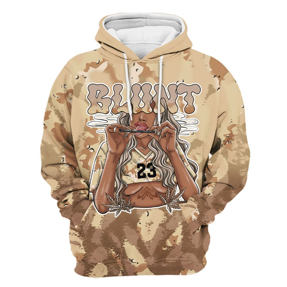 Hoodie To Match Desert Camo 3s - Bluntz Burnz All Over Print