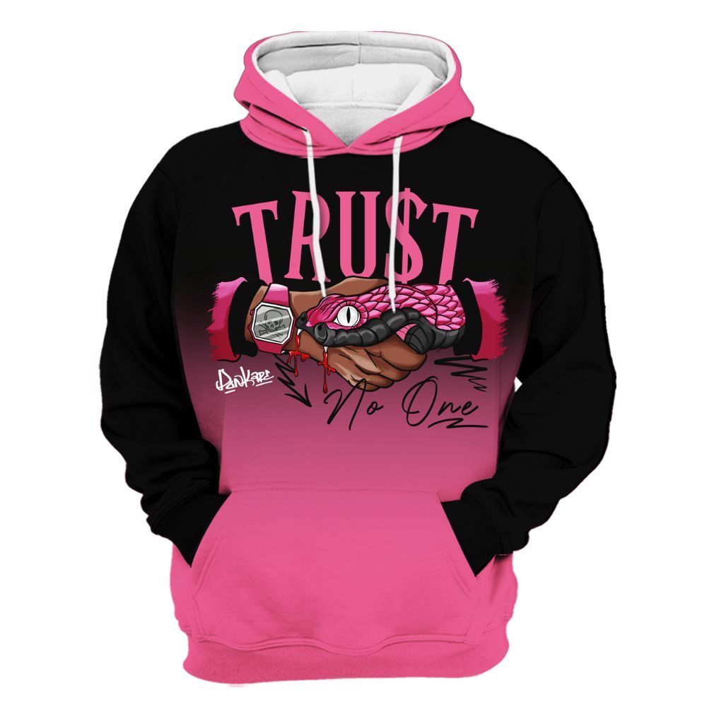 Hoodie To Match Air Max SNDR Hyper Pink - Snake Trust No One Drip All Over Print