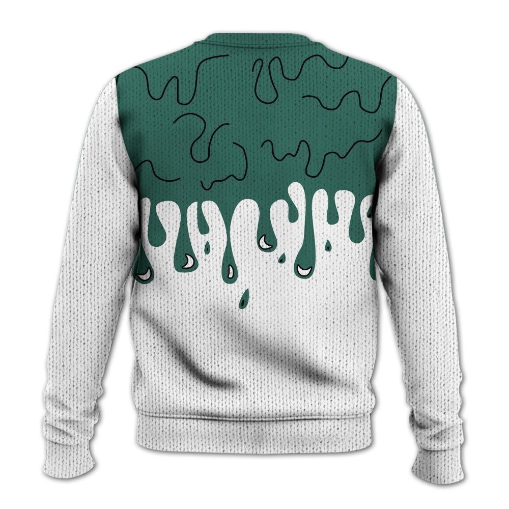Knitted Sweater To Match RM Oxidized Green 4s - Snake Trust No One Drip