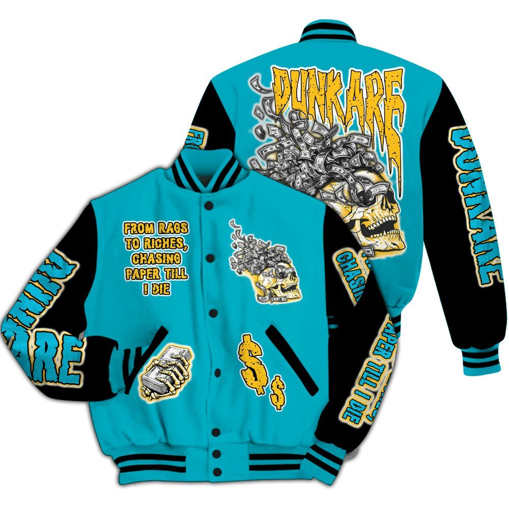 Varsity Jacket To Match Retro Aqua 5s - From Rags To Riches All Over Print