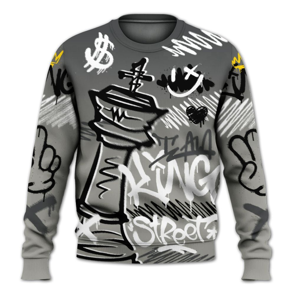 Sweatshirt To Match High Satin Shadow 1s - Street King Chess Streetwear All Over Print