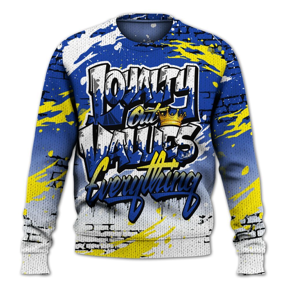 Knitted Sweater To Match Laney 14s - Values Of Loyalty Drip