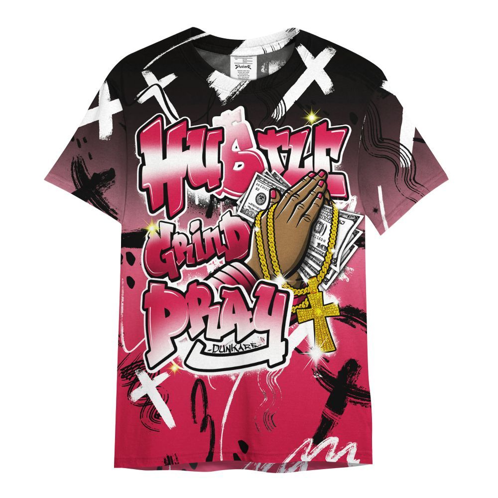 Shirt To Match Black Toe 14s - Money Hustle Grind Pray All Over Print