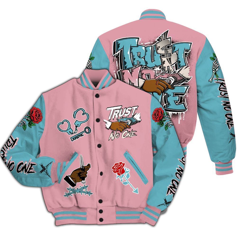 Varsity Jacket To Match Doernbecher 6s - Trust No One Dripping All Over Print
