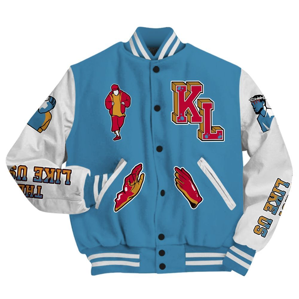 Varsity Jacket To Match GS Messy Room 4s - Dislike Us Graphic All Over Print