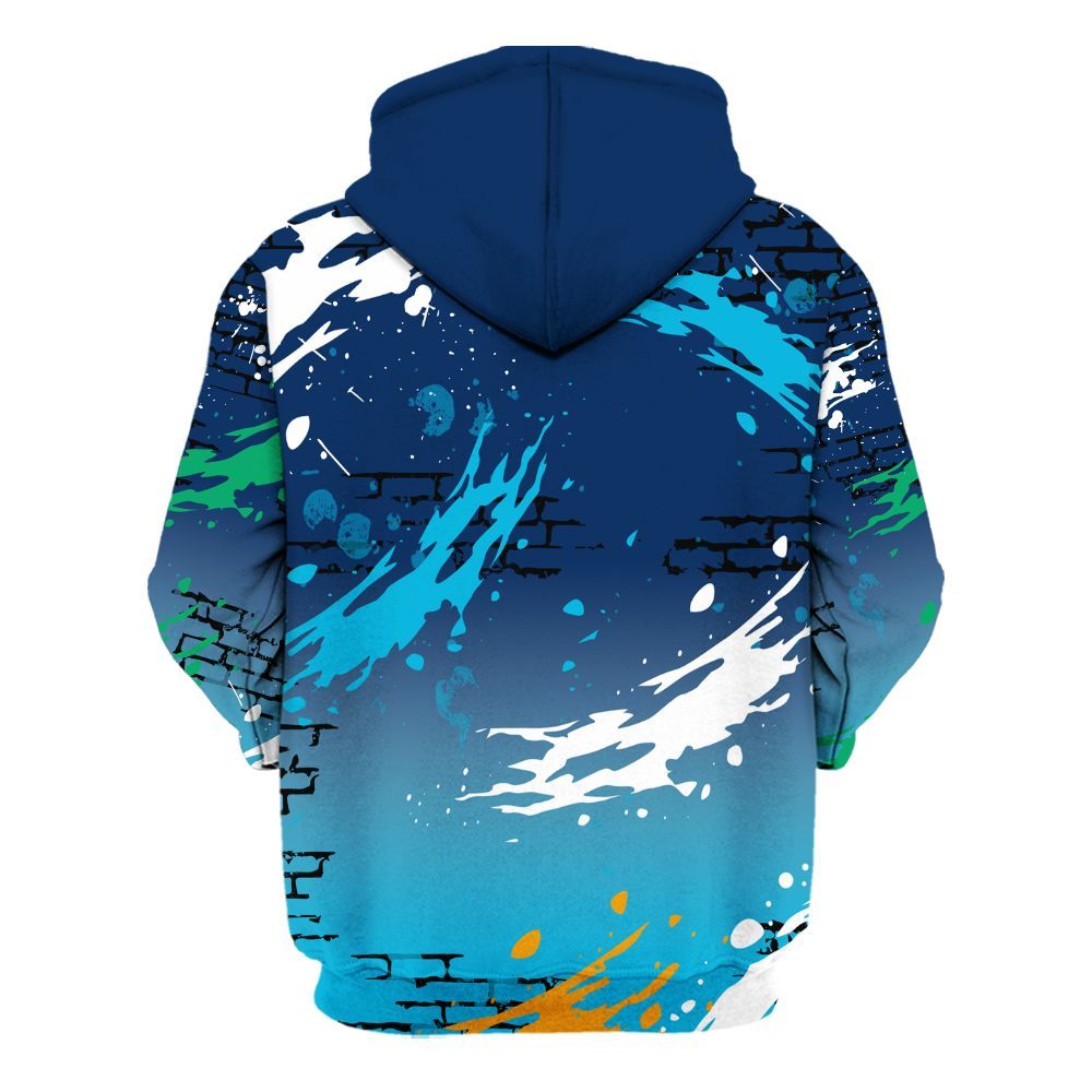 Hoodie To Match Dunk Low GS Electric Algae - Values Of Loyalty Drip All Over Print