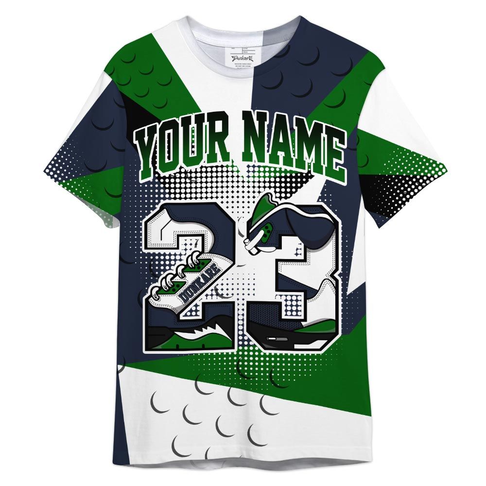 Shirt To Match Midnight Navy 13s - Poly Custom Name Number 23 5s Shirt Outfit 1405 HDT