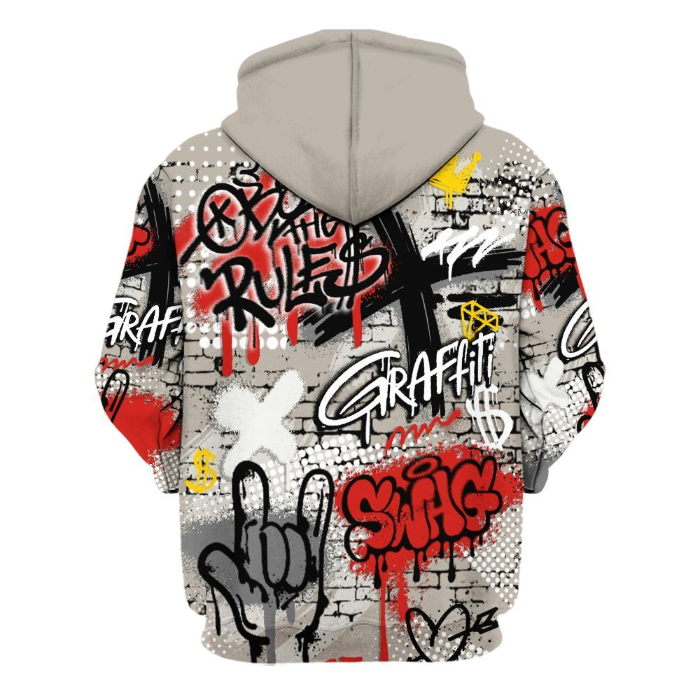 Hoodie To Match Low OG Phantom 1s - True It Real Graffiti Streetwear All Over Print