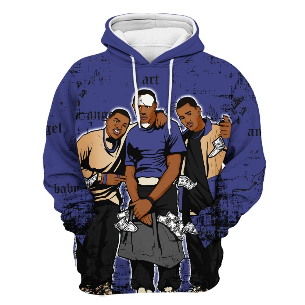 Hoodie To Match JM Pro Black Concord - Paid In Full Money All Over Print