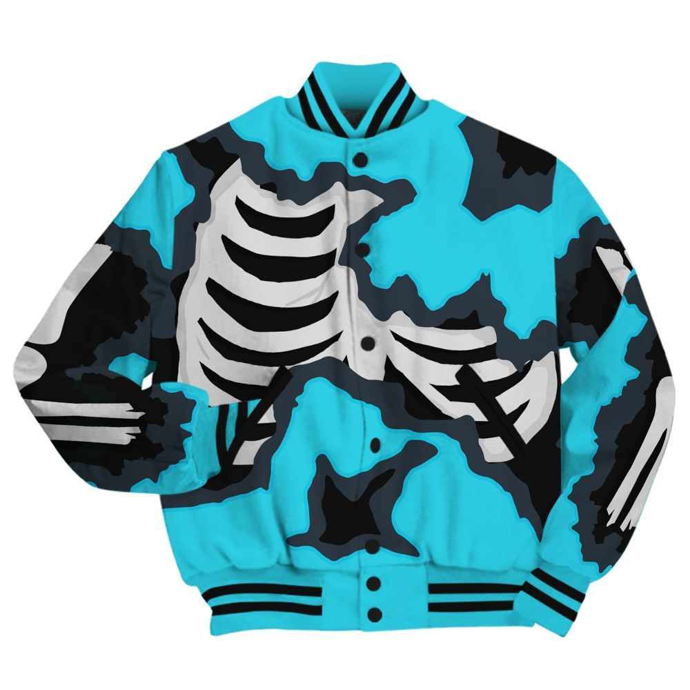 Varsity Jacket To Match Retro Gamma Blue 11s - Hard Feeling Graphic Heart Break All Over Print