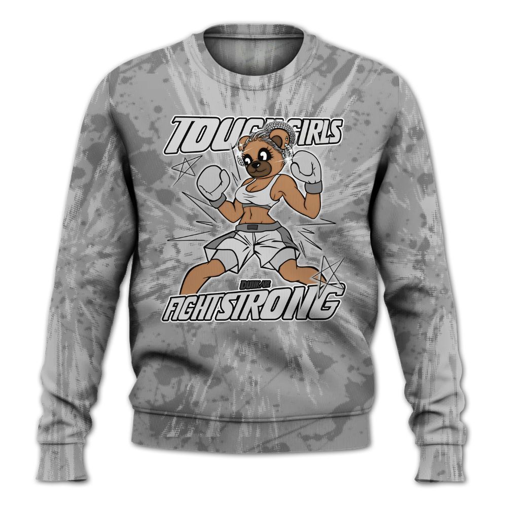 Sweatshirt To Match Black Wolf Grey 12s - Gritty Girls Bear Luxury All Over Print