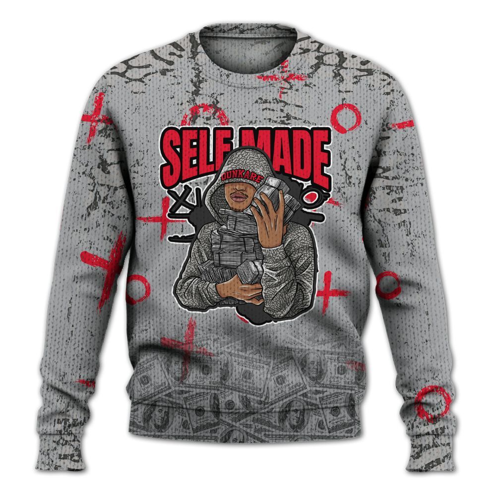 Knitted Sweater To Match Black Cement 3s - Selfmade Unique Grunge