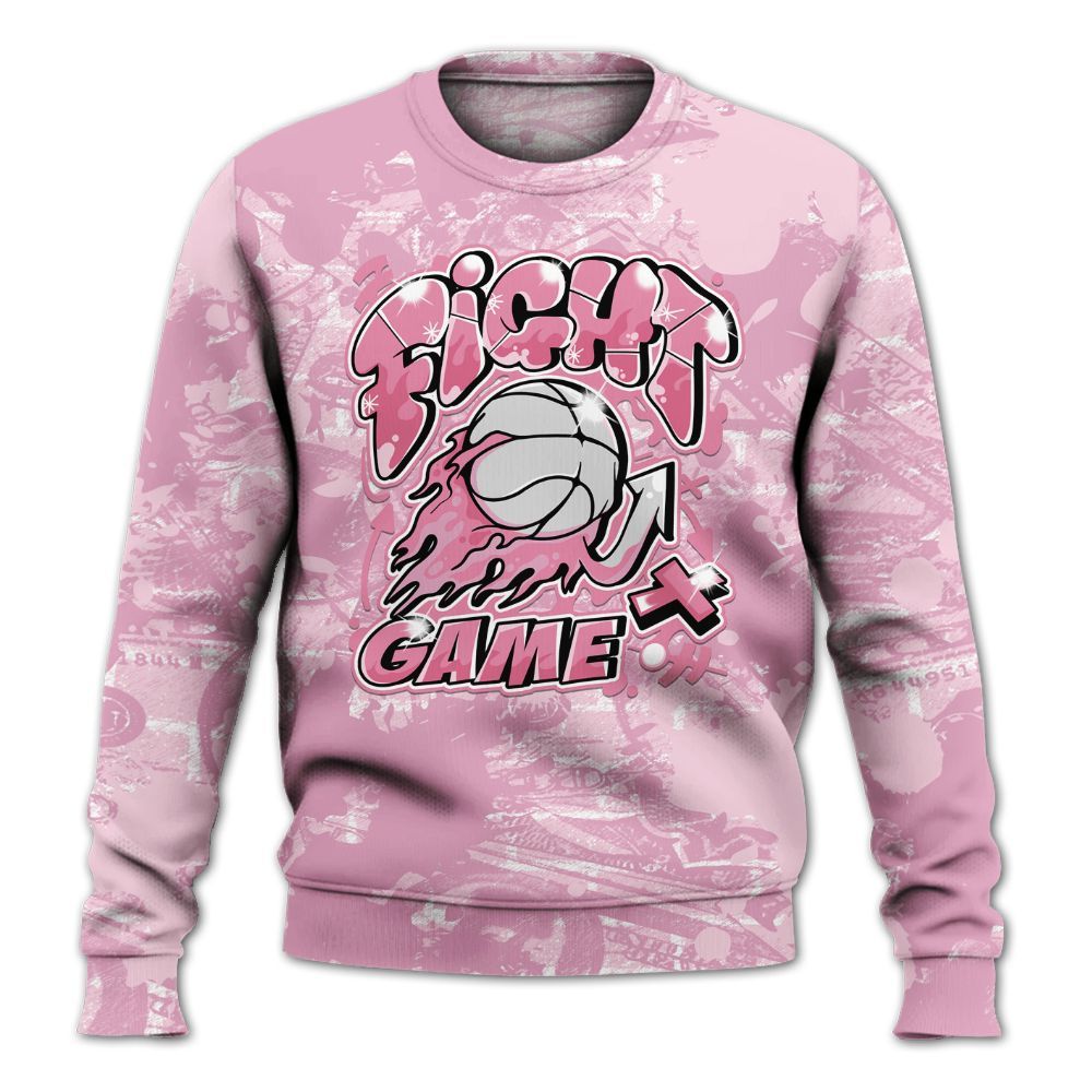 Sweatshirt To Match Orchid 4s - Fighter Games Graphic Street Art All Over Print