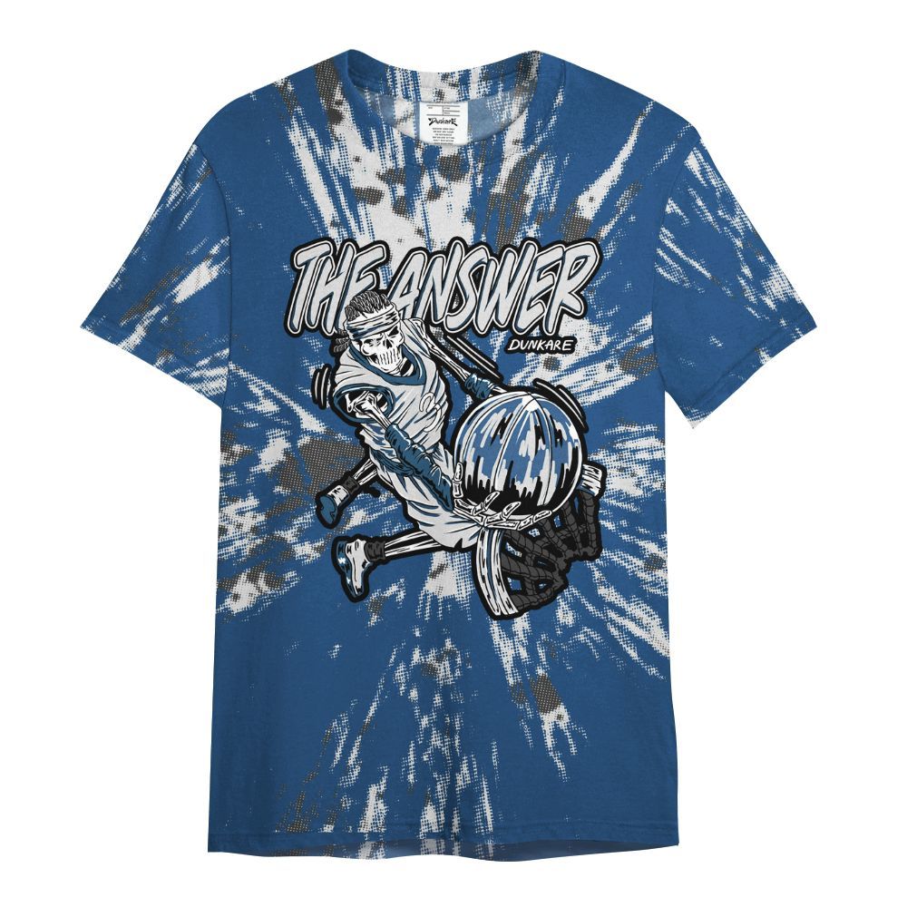 Shirt To Match High OG Midnight Navy 1s - The Answer Skeleton Luxury All Over Print