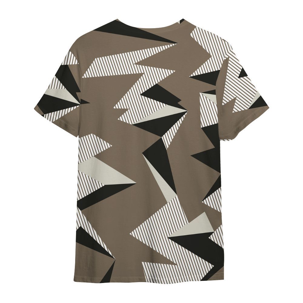 Shirt To Match Low OG Dark Mocha 1s - Geometric Camouflage Pattern All Over Print