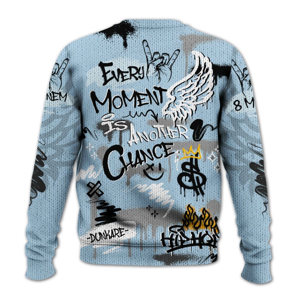 Sweater To Match Foamposite One Psychic Blue - 8Mile Movie Graffiti Graphic