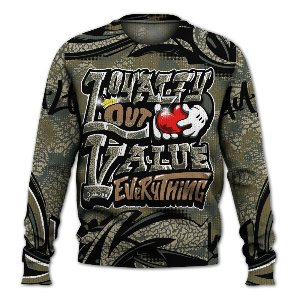 Sweater To Match Retro Family Affair 3s - Loyalty Out Value Graffiti Graphic