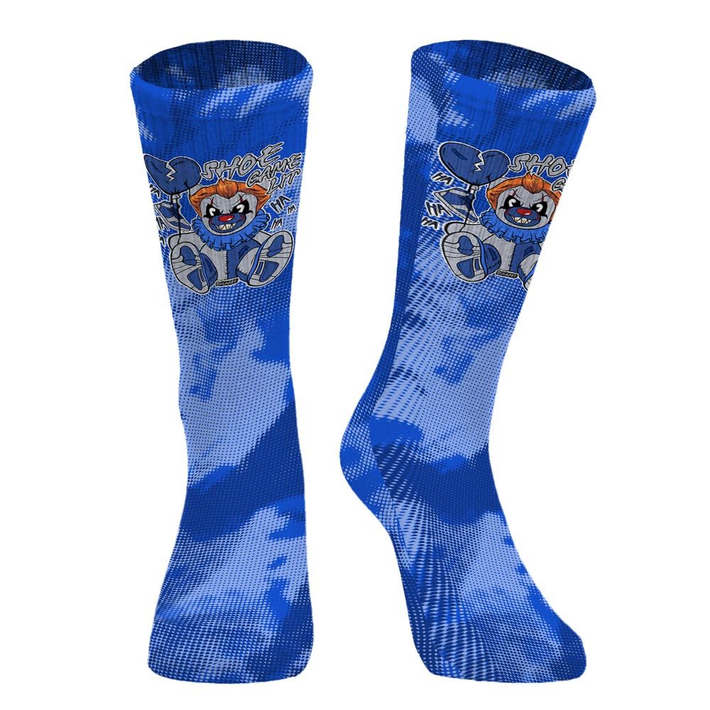 Sock To Match Air Foamposite One Royal - Shoe Game Bear Halloween Abstract Halftone