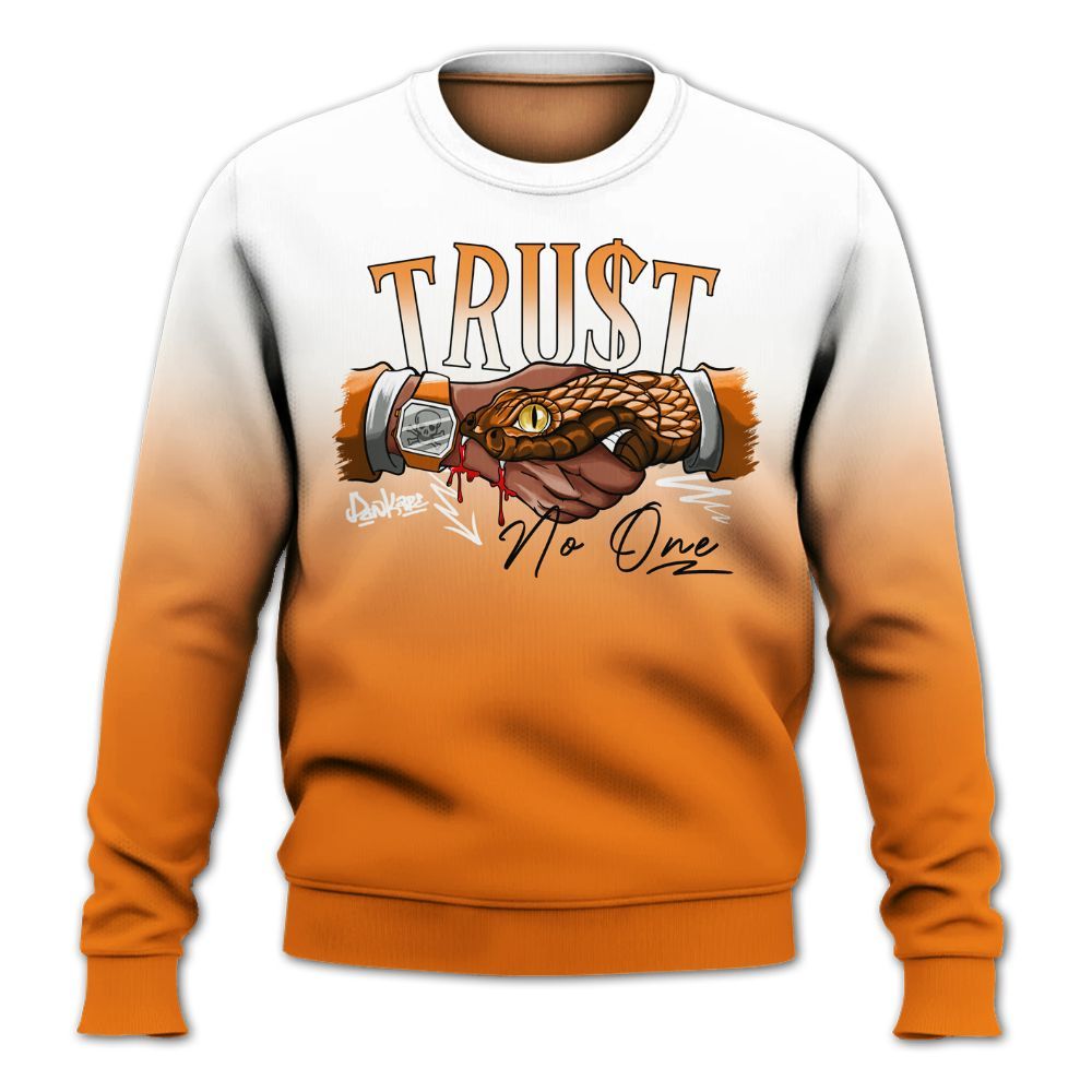 Sweatshirt To Match Orange Citrus 3s - Snake Trust No One Drip All Over Print