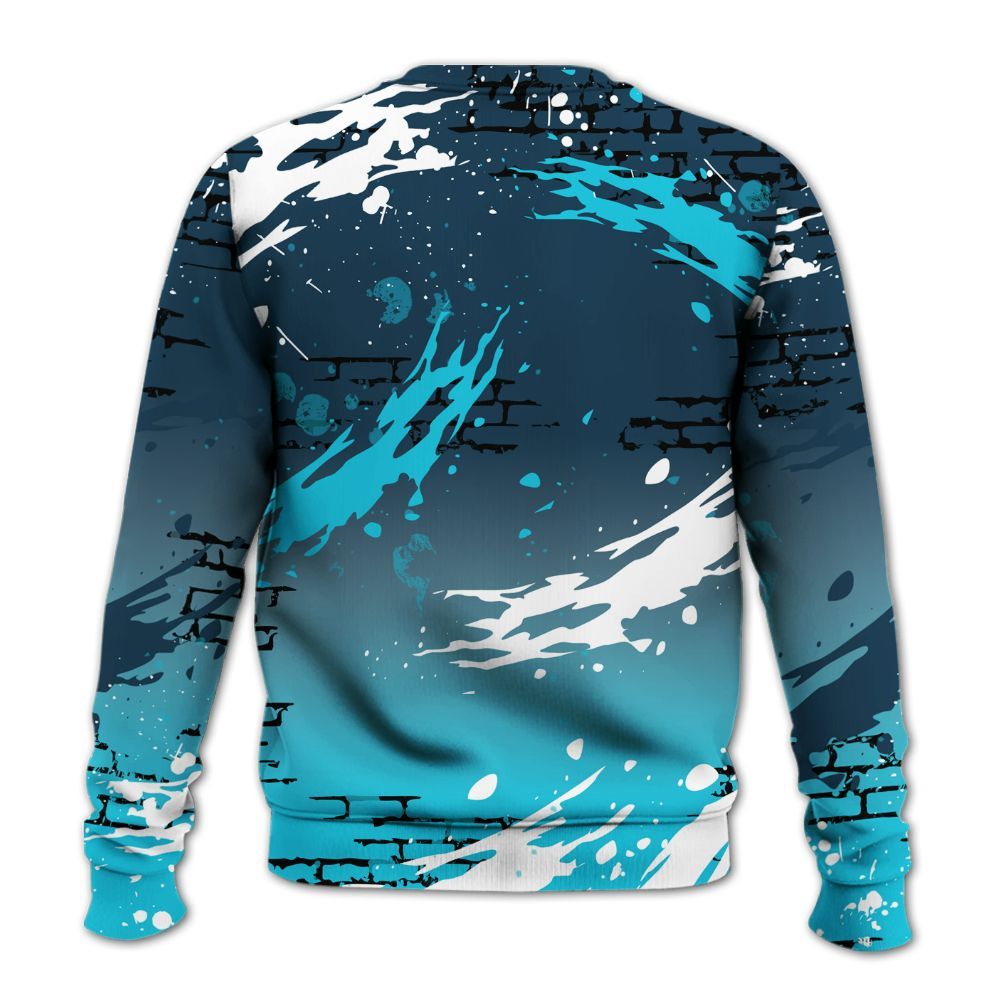 Sweatshirt To Match Air Navy Baltic Blue - Values Of Loyalty Drip All Over Print