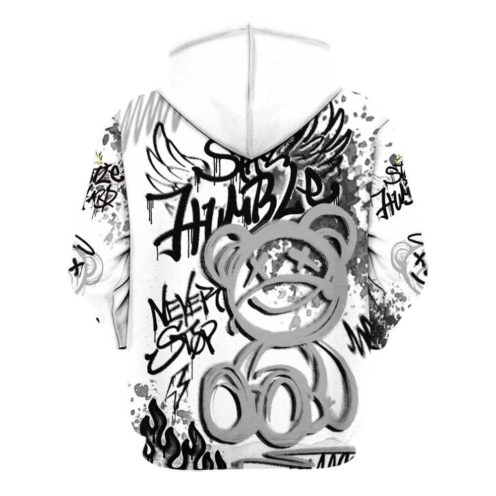 Hoodie To Match Low 85 Metallic Black 1s - Humble Drip Streetwear Graffity All Over Print