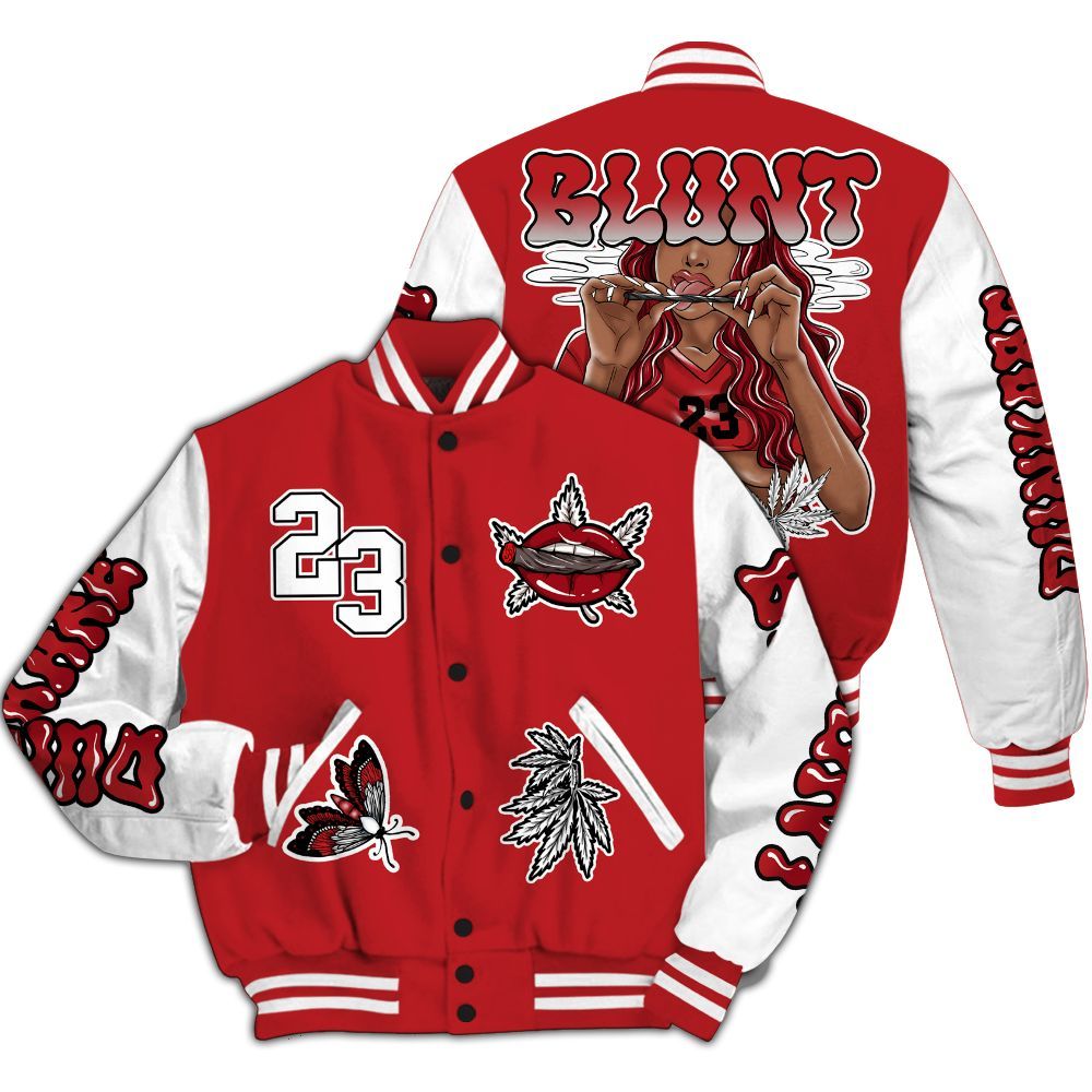 Varsity Jacket To Match Retro Cherry 12s - Bluntz Unique All Over Print