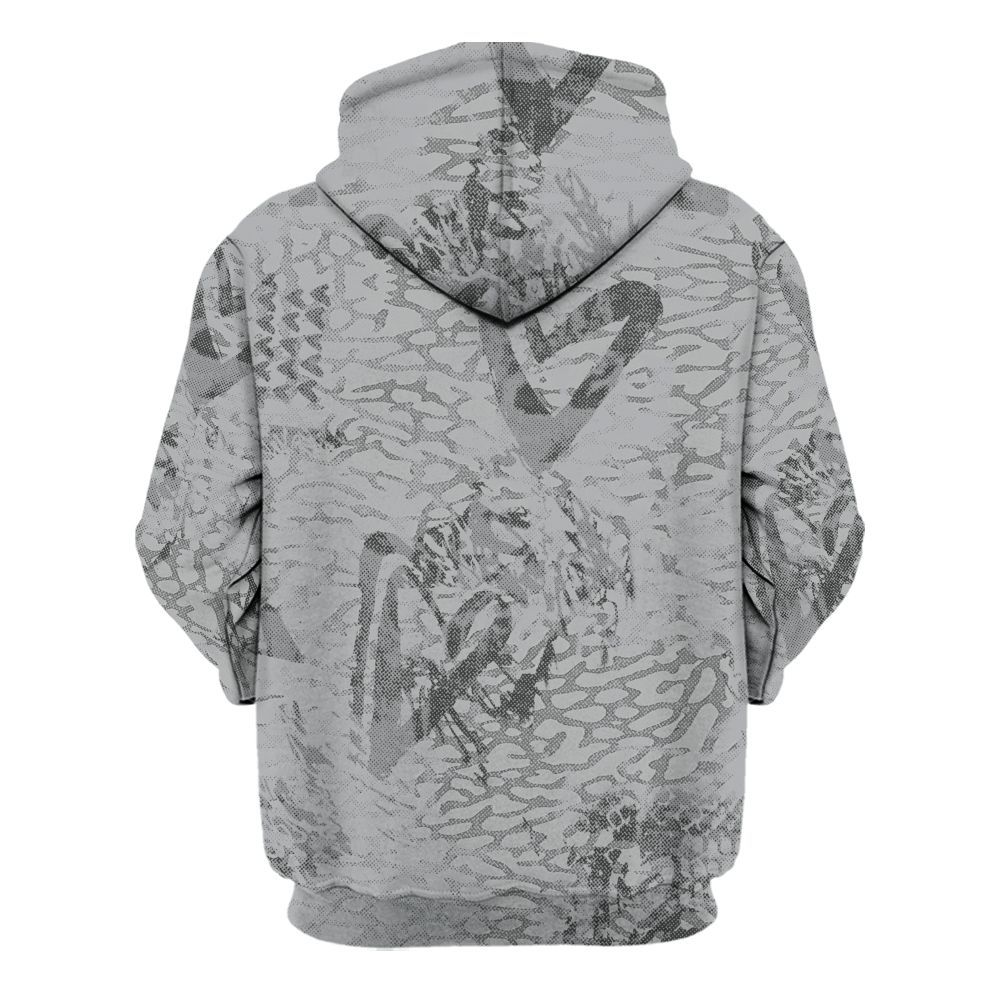 Hoodie To Match Black Cement 3s - Sneakerz Girlz Heart Grunge All Over Print