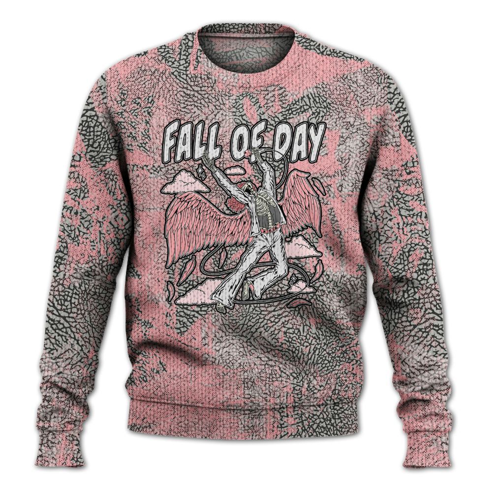 Knitted Sweater To Match Retro Wings 3s - Fall Of Days Skeleton Heart