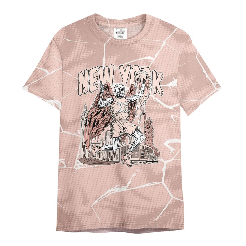 Shirt To Match Low Legend Pink 11s - Ewing Era Skeleton Crack All Over Print