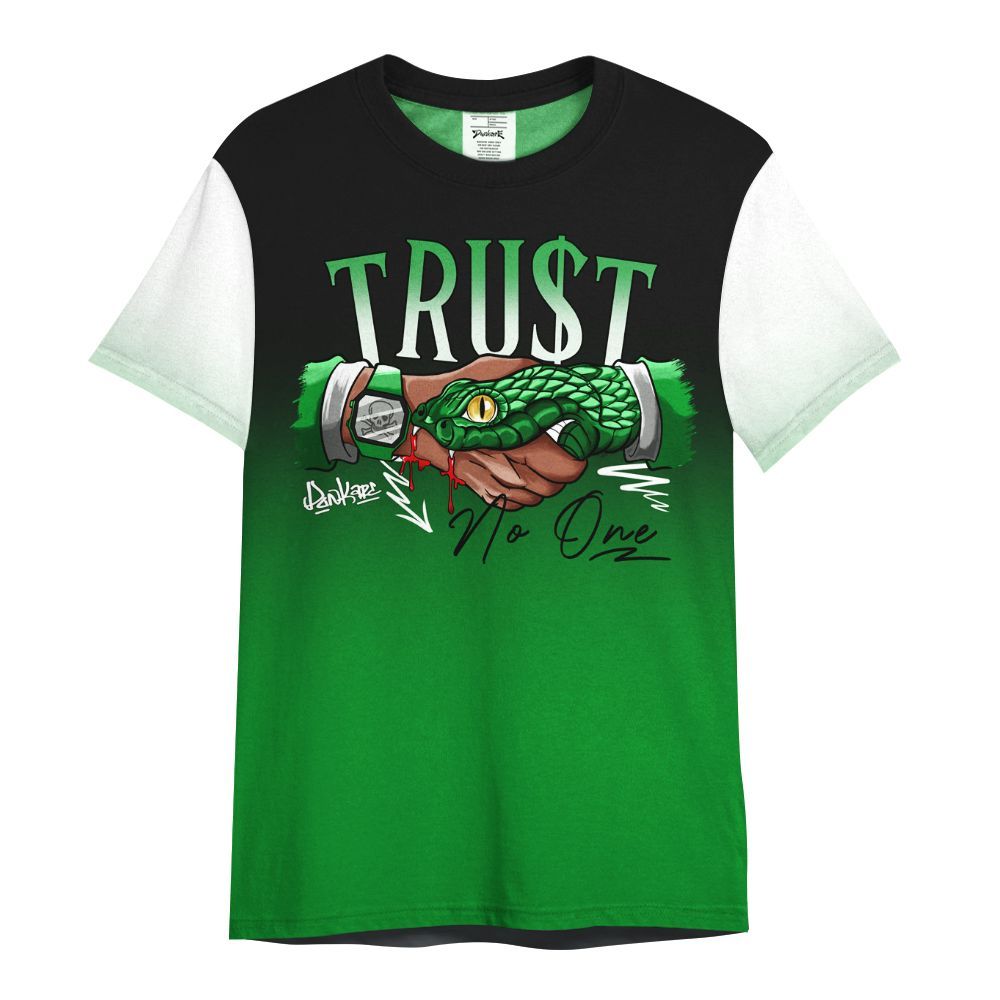Shirt To Match Green Spark CJ1 T-Rex - Snake Trust No One Drip All Over Print